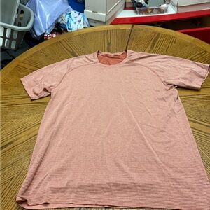 lululemon athletica Men's Short Sleeve Crew Tee in Dusty Rose Stripe